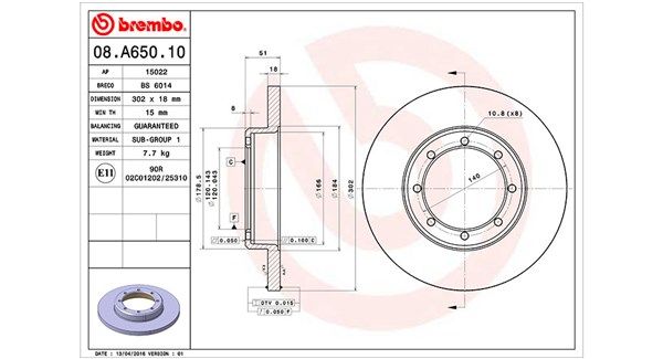 MAGNETI MARELLI Тормозной диск 360406106300